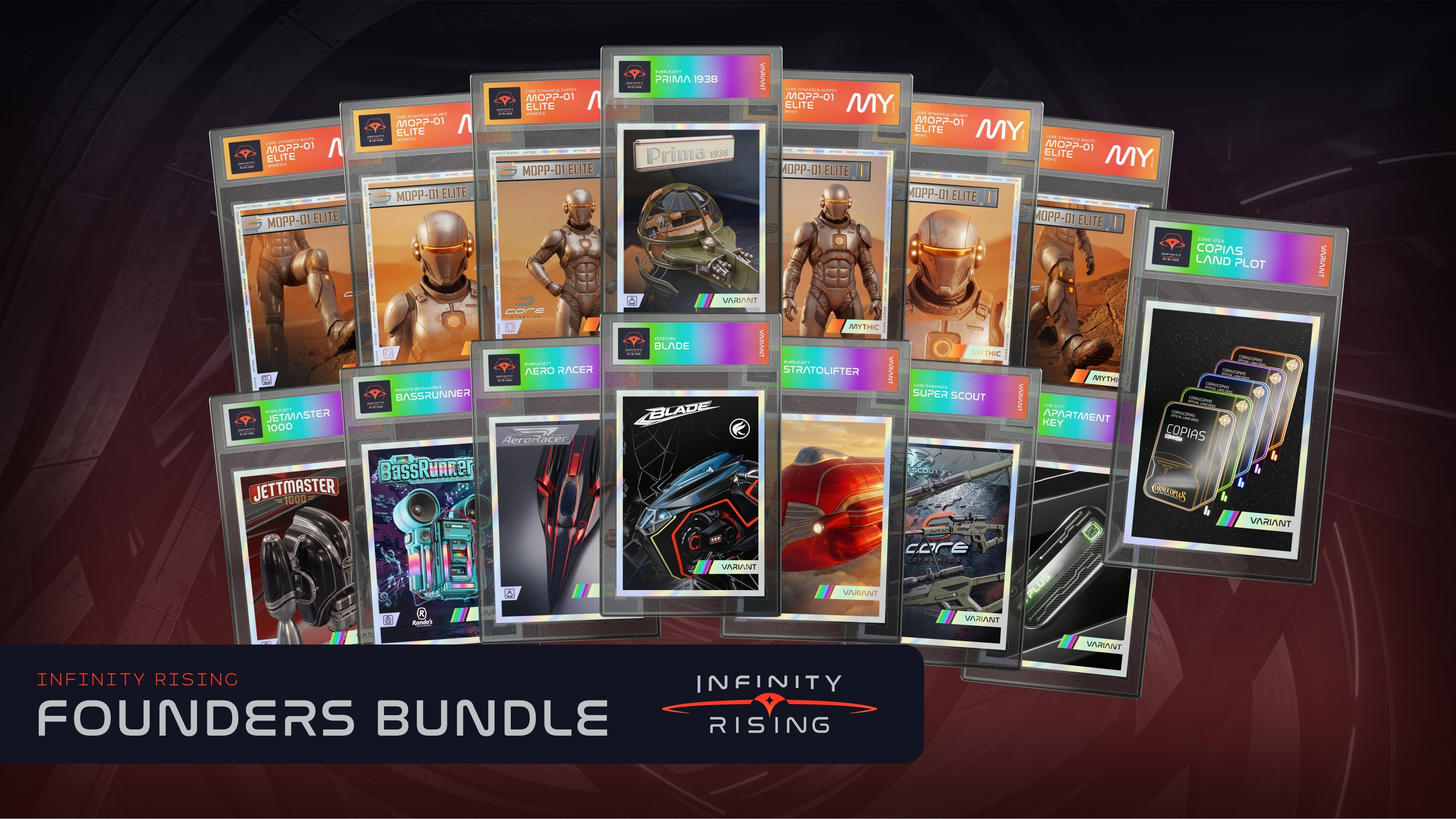 Infinity Rising founders pack promotional artwork on BASE-themed visual